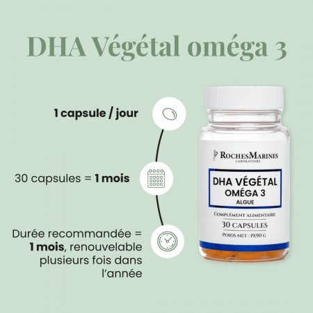 Complément alimentaire DHA végétal Oméga 3 algue