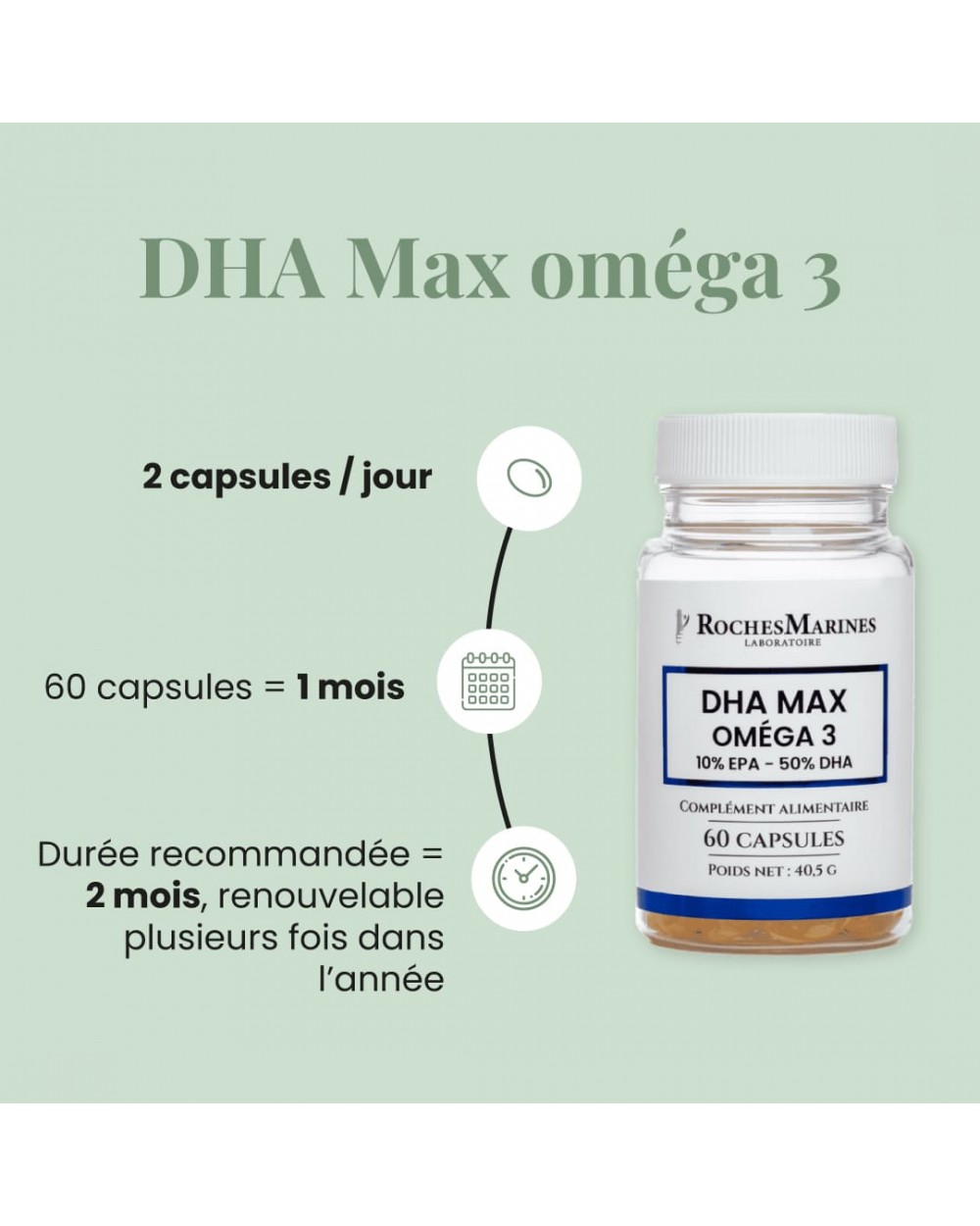 Complément alimentaire DHA max Oméga 3