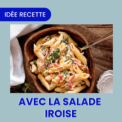 La salade iroise est le mélange de trois sèches en paillettes : 
✨ Nori BIO (Porphyra umbilicalis)
✨ Laitue de mer BIO (Ulva lactuca)
✨ Dulse BIO (Palmaria palmata) 

🥗 La salade iroise  est riche en fibres solubles, en potassium, en calcium et en cuivre mais aussi en vitamines A, B1, B2, B3, B5, B6, B9, B12 et K.

RECETTE :

✅ 400 g de rigatoni
✅ 250 g de pavé de saumon
✅ 40 g de câpres (au sel de préférence)
✅ le zeste d’un citron bio
✅ 3 cm de racine de gingembre frais
✅ 4 feuilles d’algues nori
✅ 1 gousse d’ail épluchée
✅ 2 cuillerées à soupe d’huile d’olive
✅ sel, poivre

INSTRUCTIONS
Allumez votre four en position grill puis déposez les feuilles d’algues nori sur une plaque allant au four.
Enfournez pour 1 à 2 minutes, pour que les arômes des algues ressortent.
Émiettez-les grossièrement. Réservez.
Coupez le saumon en petits dés.
Râpez le zeste du citron et le gingembre, hachez les câpres.
Coupez la gousse d’ail en deux et dégermez-la.
Lancez la cuisson des pâtes dans de l’eau salée selon les indications du paquet.
Faites chauffer l’huile d’olive dans une poêle avec l’ail coupé en deux.
Ajoutez les zestes de citron, le gingembre et les câpres.
Mélangez pendant 1 minute puis ajoutez les dés de saumon et poursuivez la cuisson 2 à 3 minutes. Salez, poivrez.
Égouttez les pâtes puis mélangez-les avec le contenu de la poêle.
Ajoutez les algues émiettées et servez immédiatement.
#saveursdelamer #bienetrenaturel #alguessèchesenpaillettes #algueiroise #recette #idéerecette